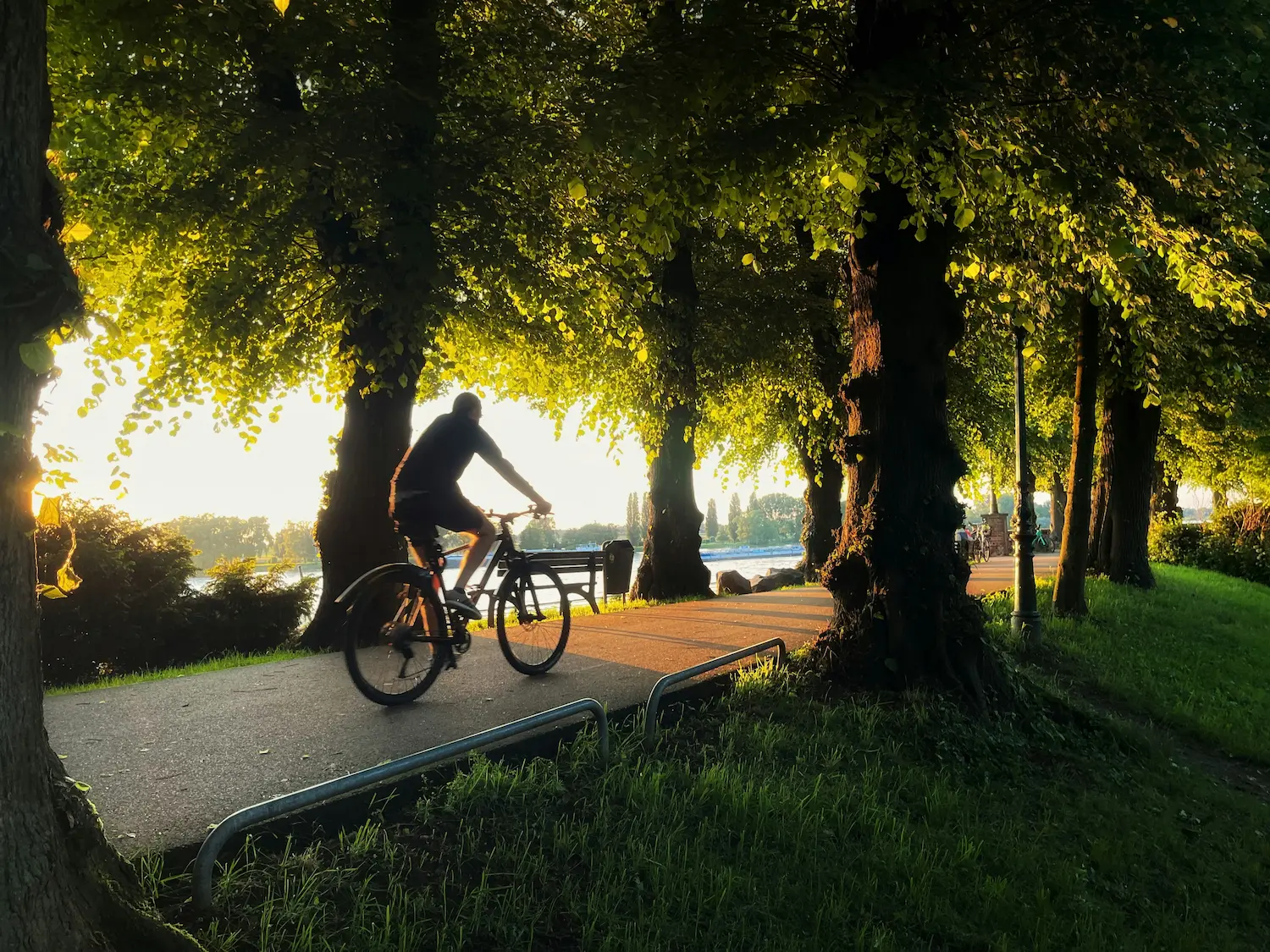 Cycliste urbain en ville