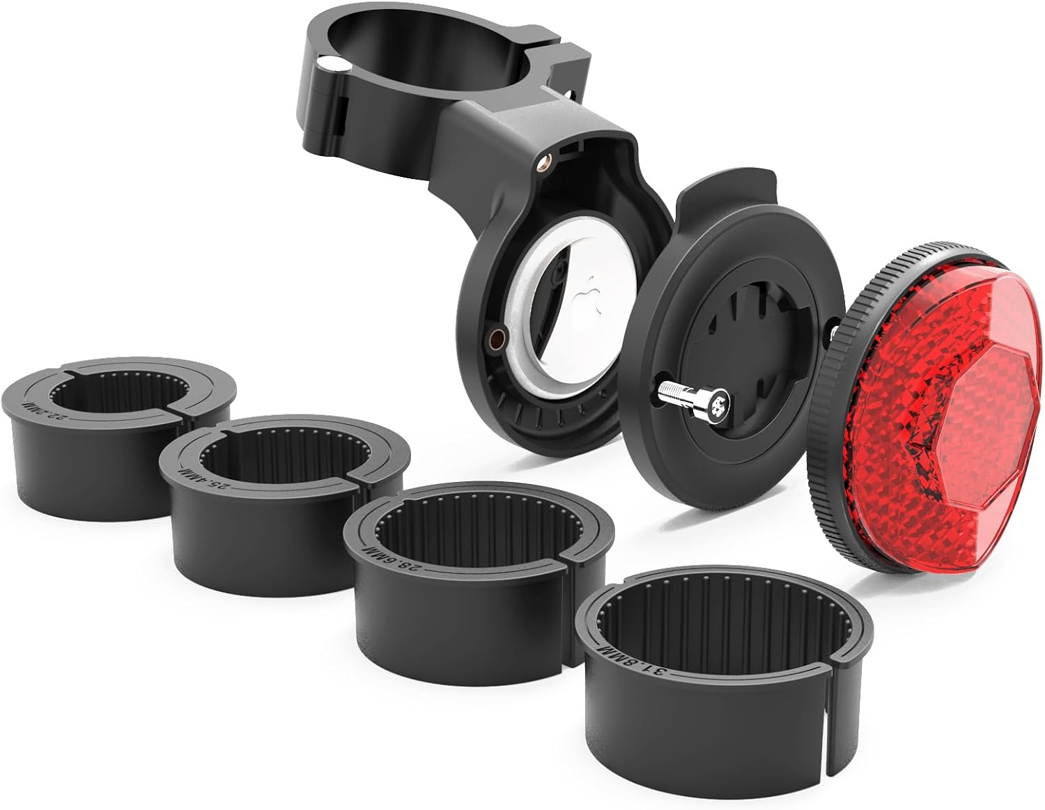 Support alu avec réflecteur, compatible Garmin Varia