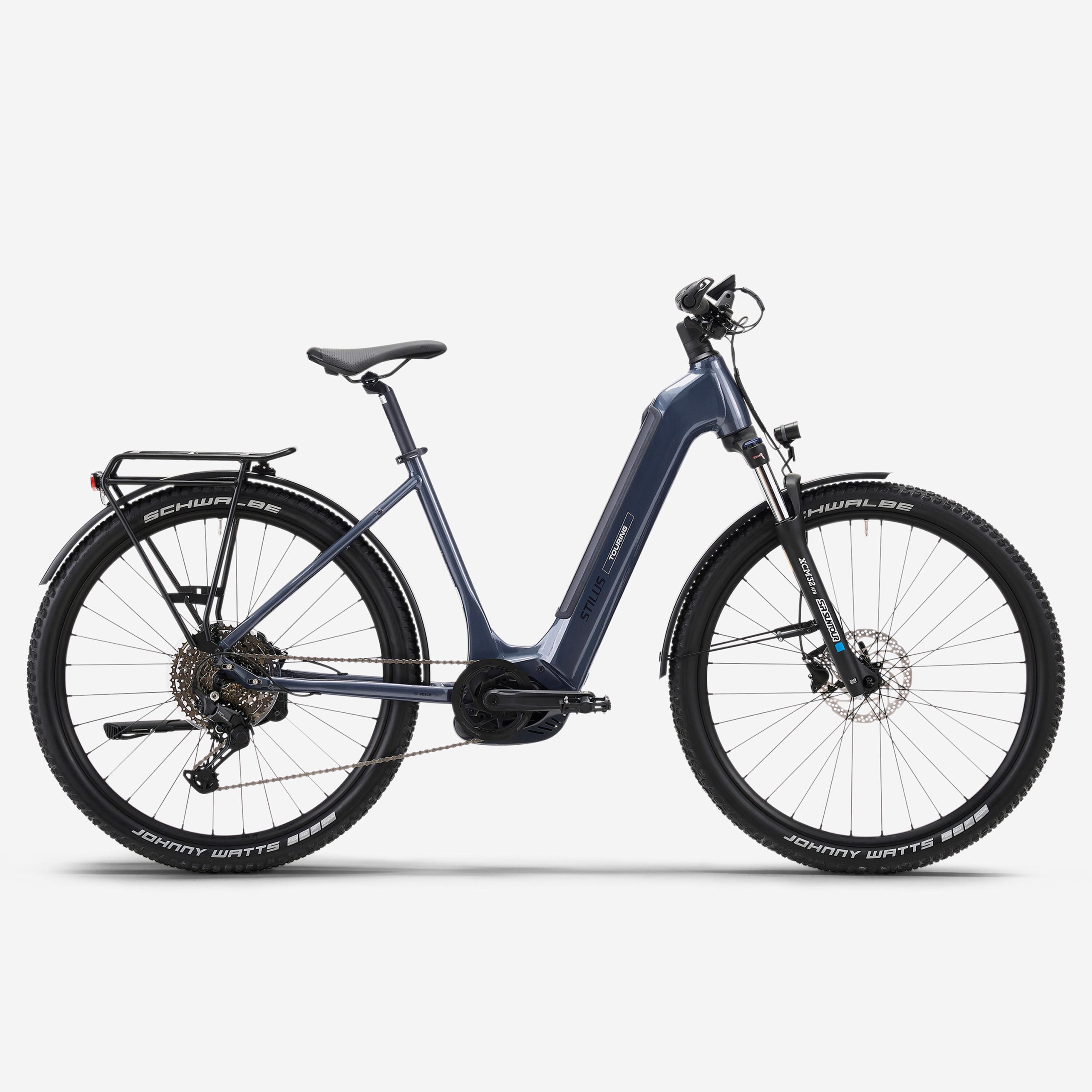 VTC électrique Stilus E-Touring Decathlon, moteur Bosch
